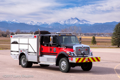 Mountainview Fire District Longmont CO fire trucks Rosenbauer America Command engine Timberwolf IHC 7400 Rockie Mountains fire trucks #larryshapiro shapirophotography.net Larry Shapiro photographer